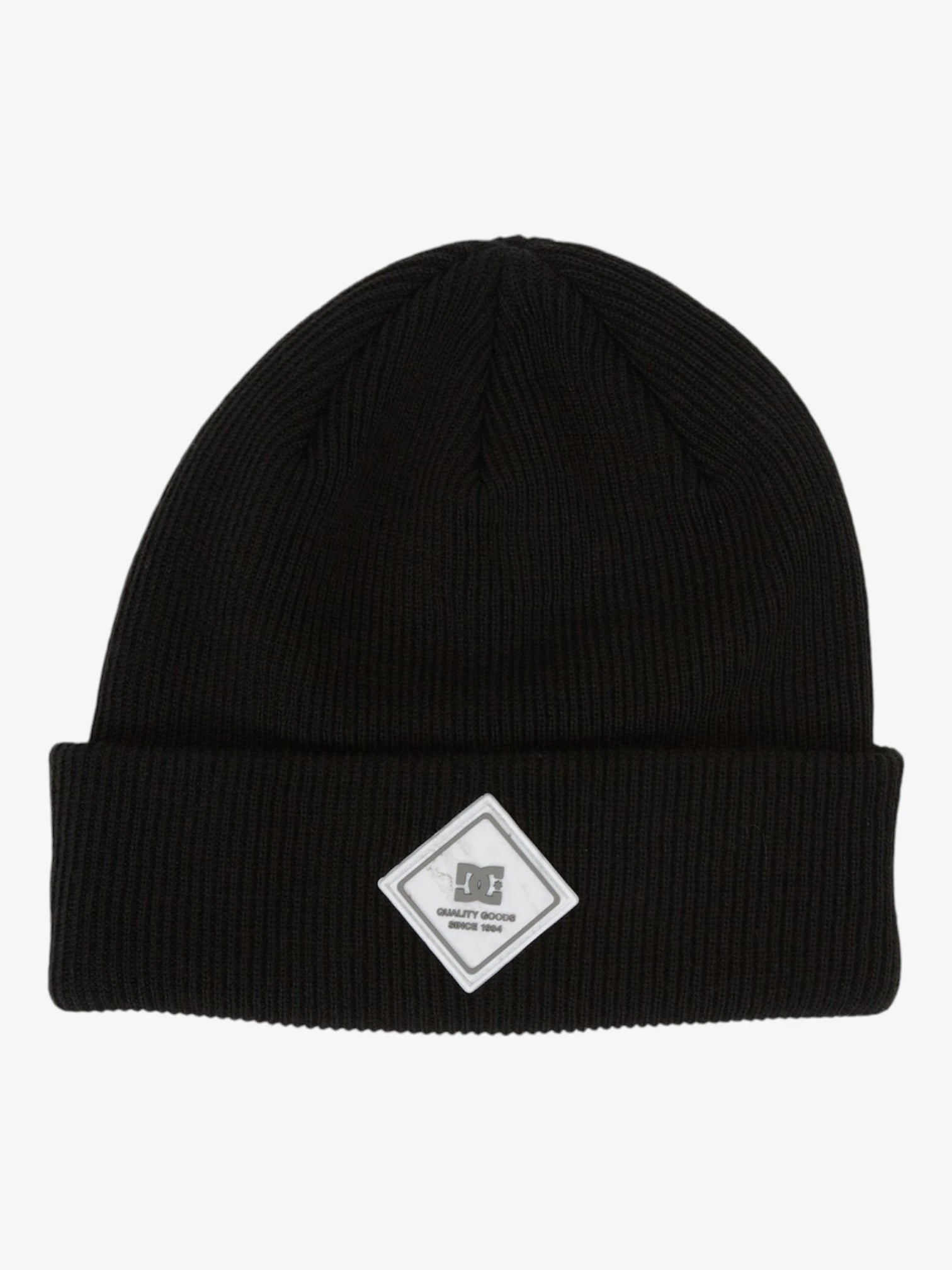 DC Label Black Snow Beanie - Winter Warm Knit Hat for Men & Women - Perfect for Skiing, Snowboarding & Outdoor Activities