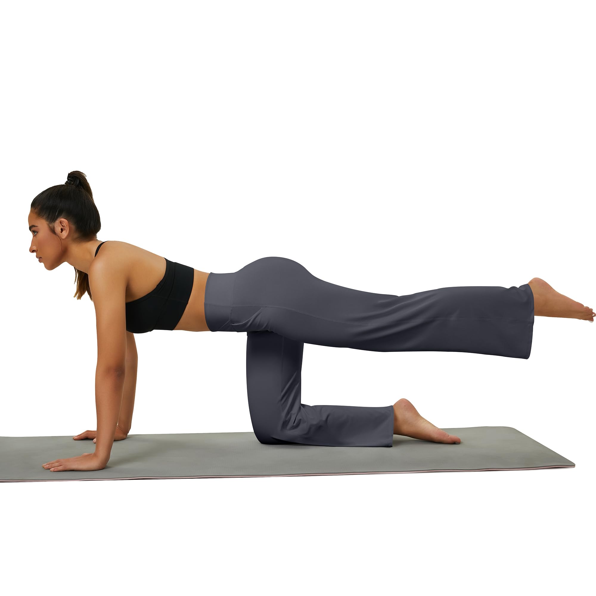 Women's Crossover Wide Leg Yoga Pants with Pockets - High Waist Loose Straight Leg Casual Lounge Pants for Yoga, Workout & Everyday Wear | Trendy Comfortable Athletic Pants for Women