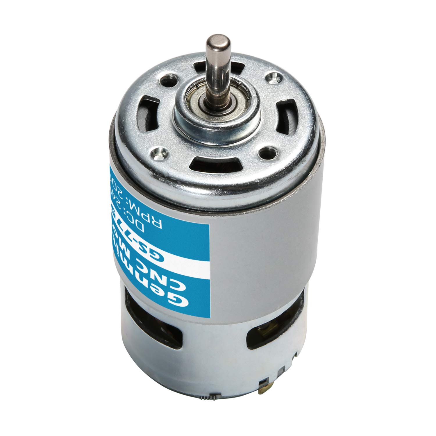 GS-775M 24V DC High Speed Motor 20000RPM - Double Ball Bearing, Low Noise, High Power 775 Motor for DIY Power Tools - Perfect for CNC Machines, 3D Printers, and Robotics Projects
