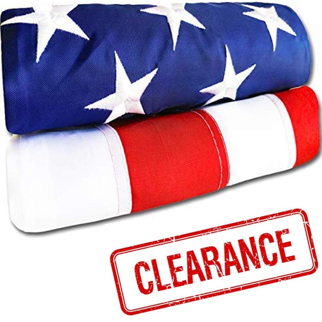 American Flag 3x5 ft - Heavy-Duty Outdoor US Flag with Embroidered Stars & Sewn Stripes - UV Resistant Nylon USA Flag with Brass Grommets - Perfect for Backyards, Parades, and Patriotic Events