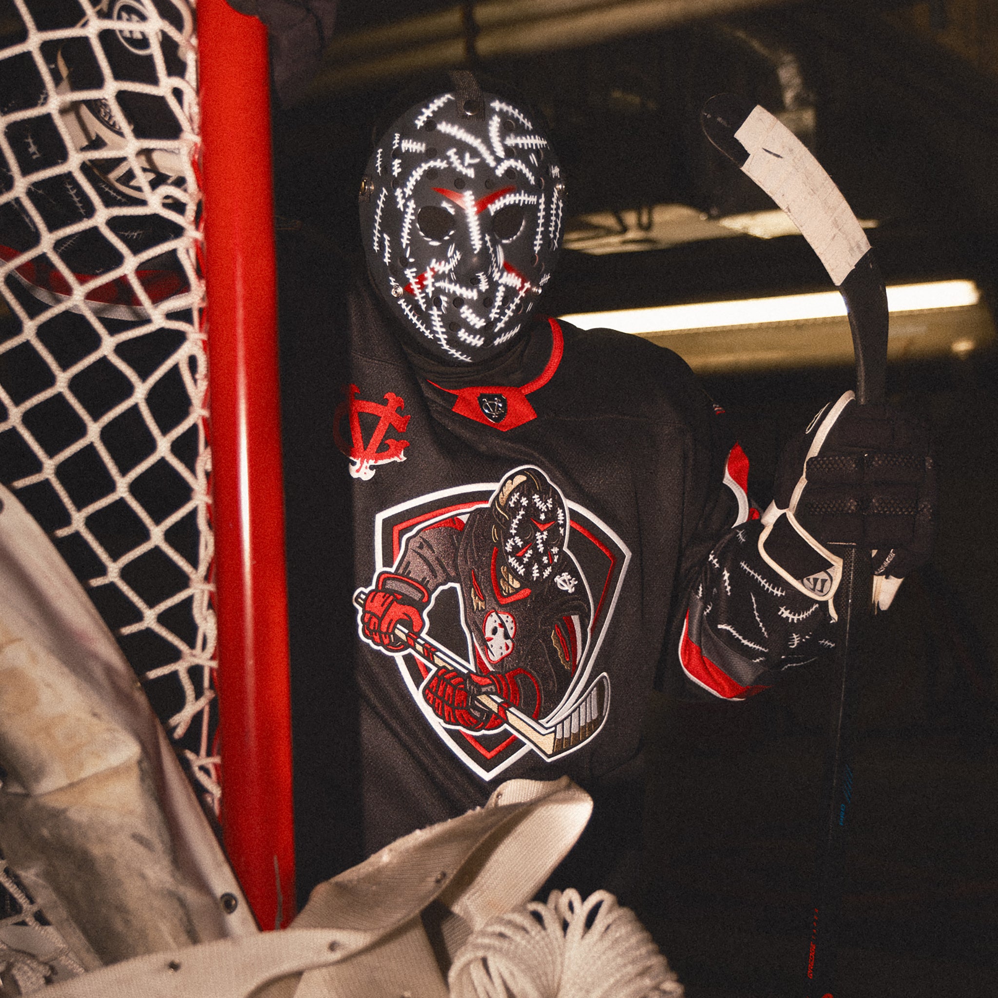 Camp Crystal Lake Hockey Goalie Mask - Official Jason Voorhees Inspired Goalie Mask for Halloween Cosplay & Horror Fans