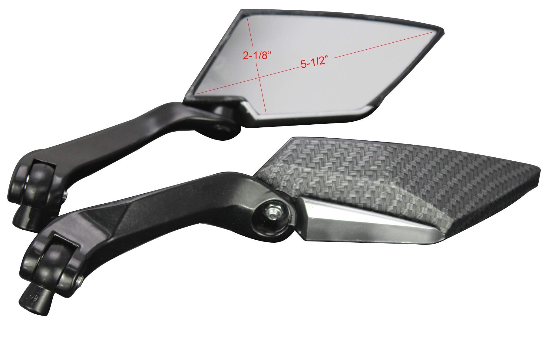 Black Carbon Mini Motorcycle Rearview Mirrors for 2020 KTM 690 SMC R - Lightweight Durable Side Mirrors for Enhanced Safety & Style - Perfect for Urban Commuting & Off-Road Adventures