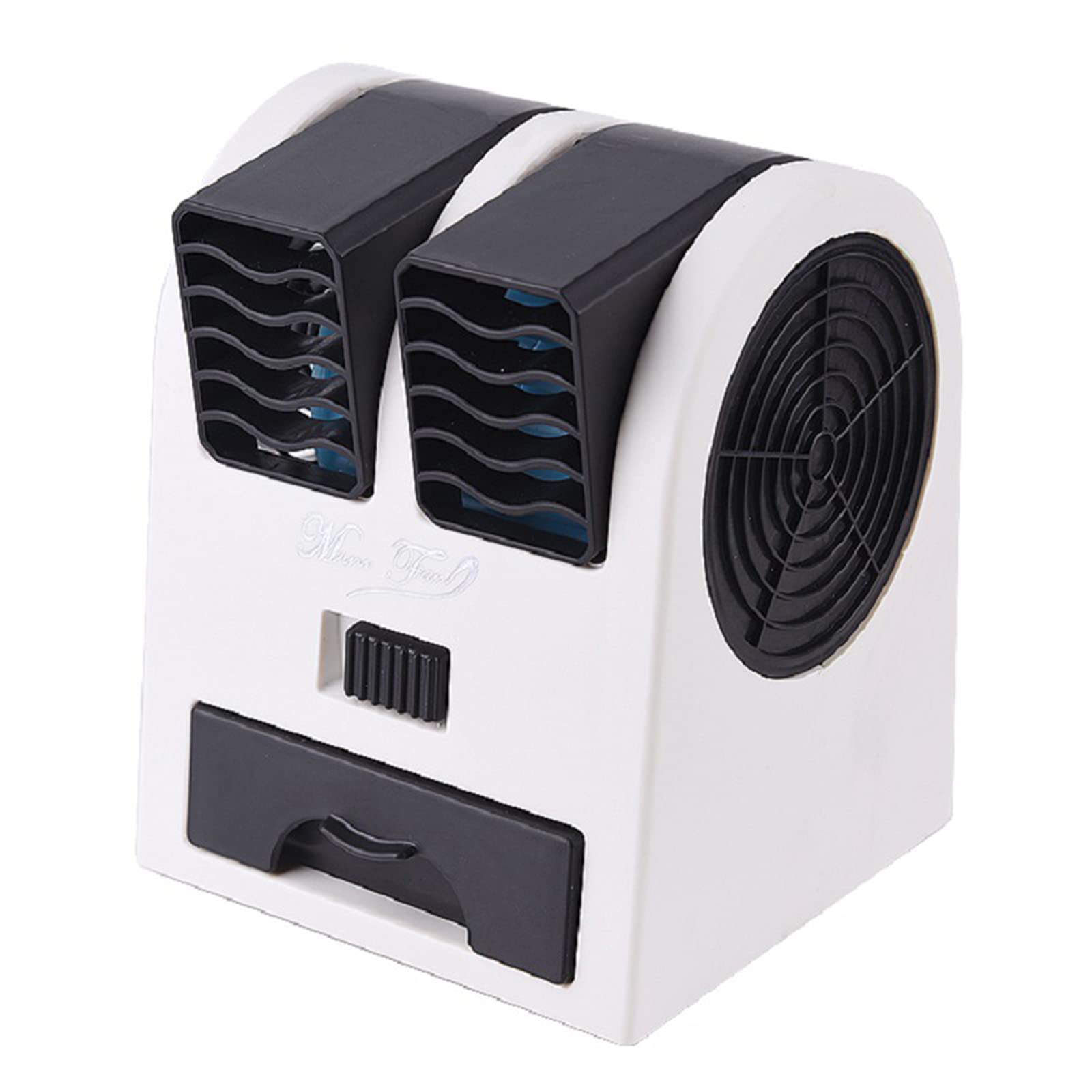 Portable USB Air Cooler Fan with Double Air Outlet - Personal Desktop Cooling Fan for Home, Office & Travel | Summer Cooling Solution for Rooms & Workspaces