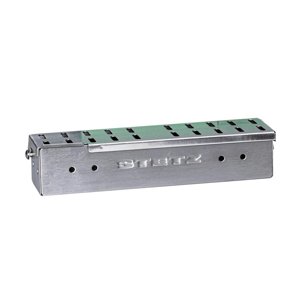 STETZ Mini Smoker Box for Gas & Charcoal Grills - Stainless Steel Wood Chips Smoker Box with Hinged Lid - 6.7