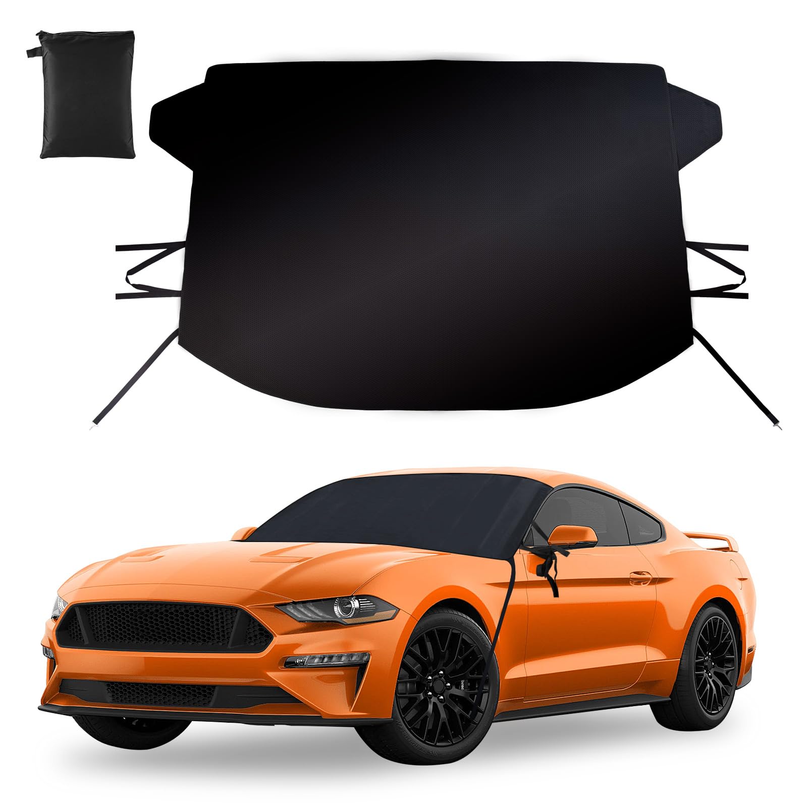 Custom Fit Mustang Windshield Snow Cover 1994-2024 - Waterproof 600D Oxford for Winter Protection