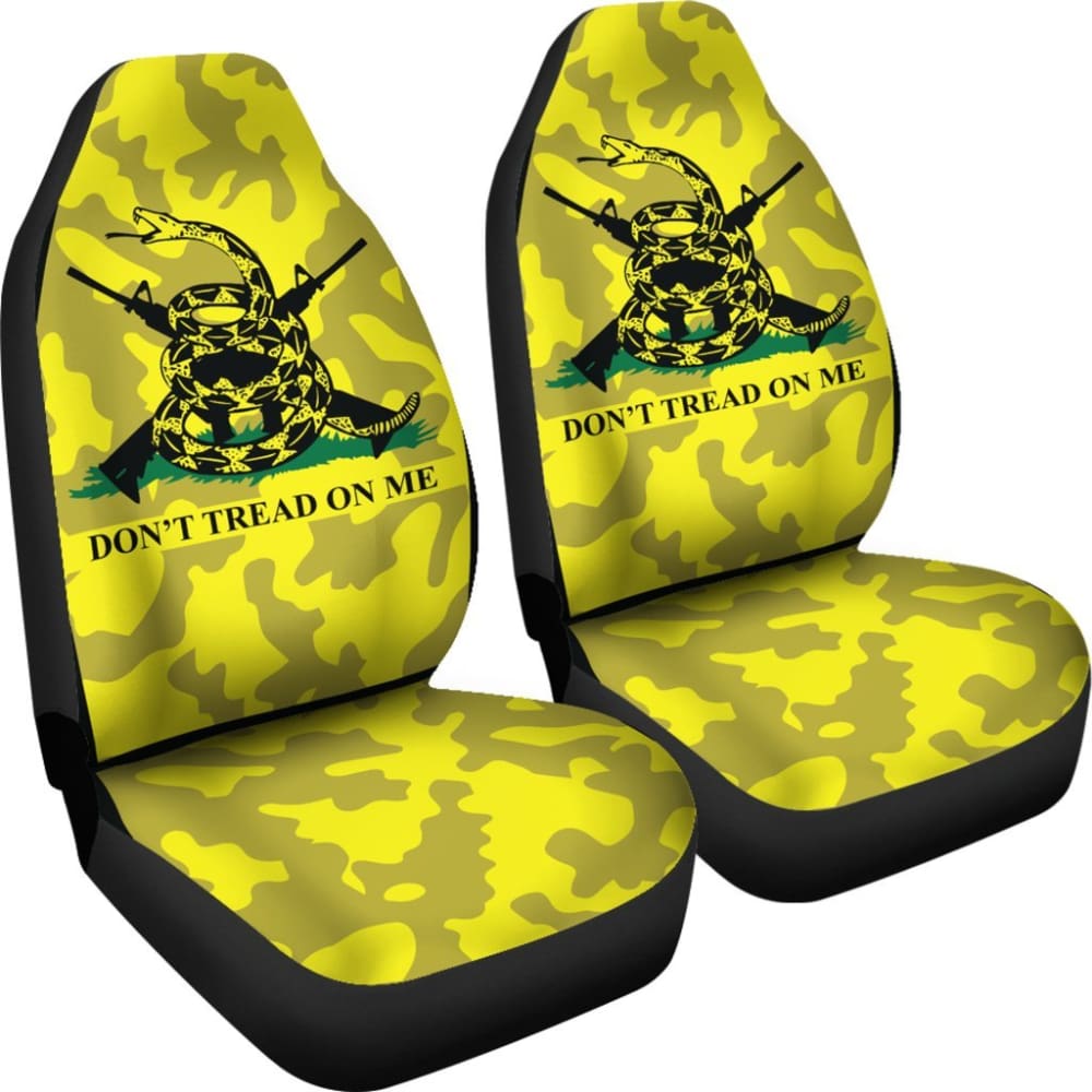 2nd Amendment 'Don't Tread On Me' Patriotic Car Seat Covers - American Flag Design for Trucks & SUVs - Perfect for Political Supporters & Freedom Lovers (Use for Road Trips, Daily Commutes & Car Shows)