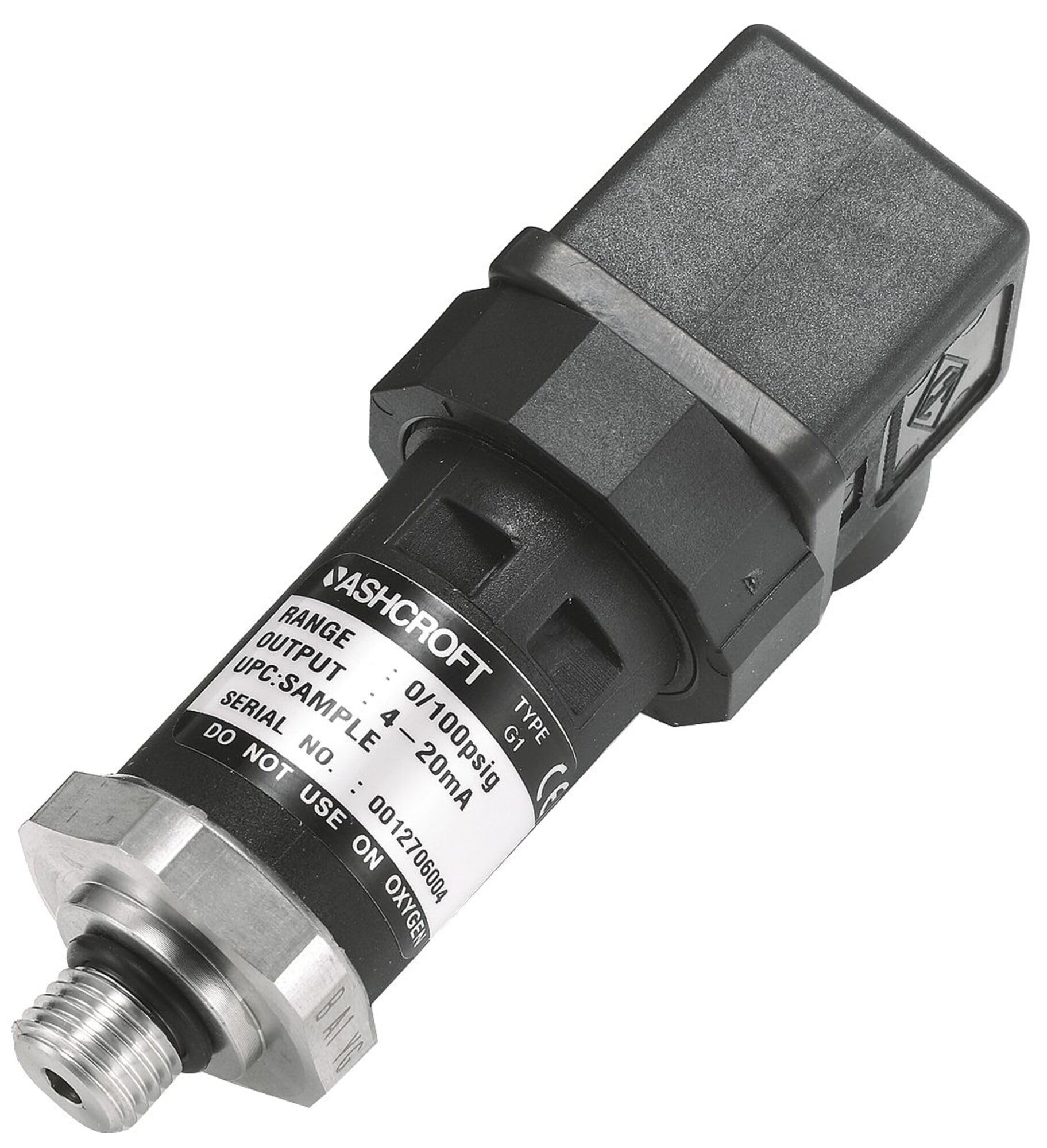 Ashcroft G17MEK42CD5000# 7/16-20 SAE Male Pressure Transmitter 0-5000 psi, 4-20mA DC Output - Industrial Hydraulic & Pneumatic Systems, Oil & Gas Monitoring