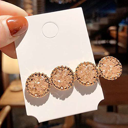 Korean Style Pearl Barrettes Hair Clips - Marble Alligator Bobby Pins with Rhinestones & Artificial Pearls - Elegant Hair Accessories Set for Girls & Women (2-Pack, Random Design) - Perfect for Weddings, Parties & Daily Styling