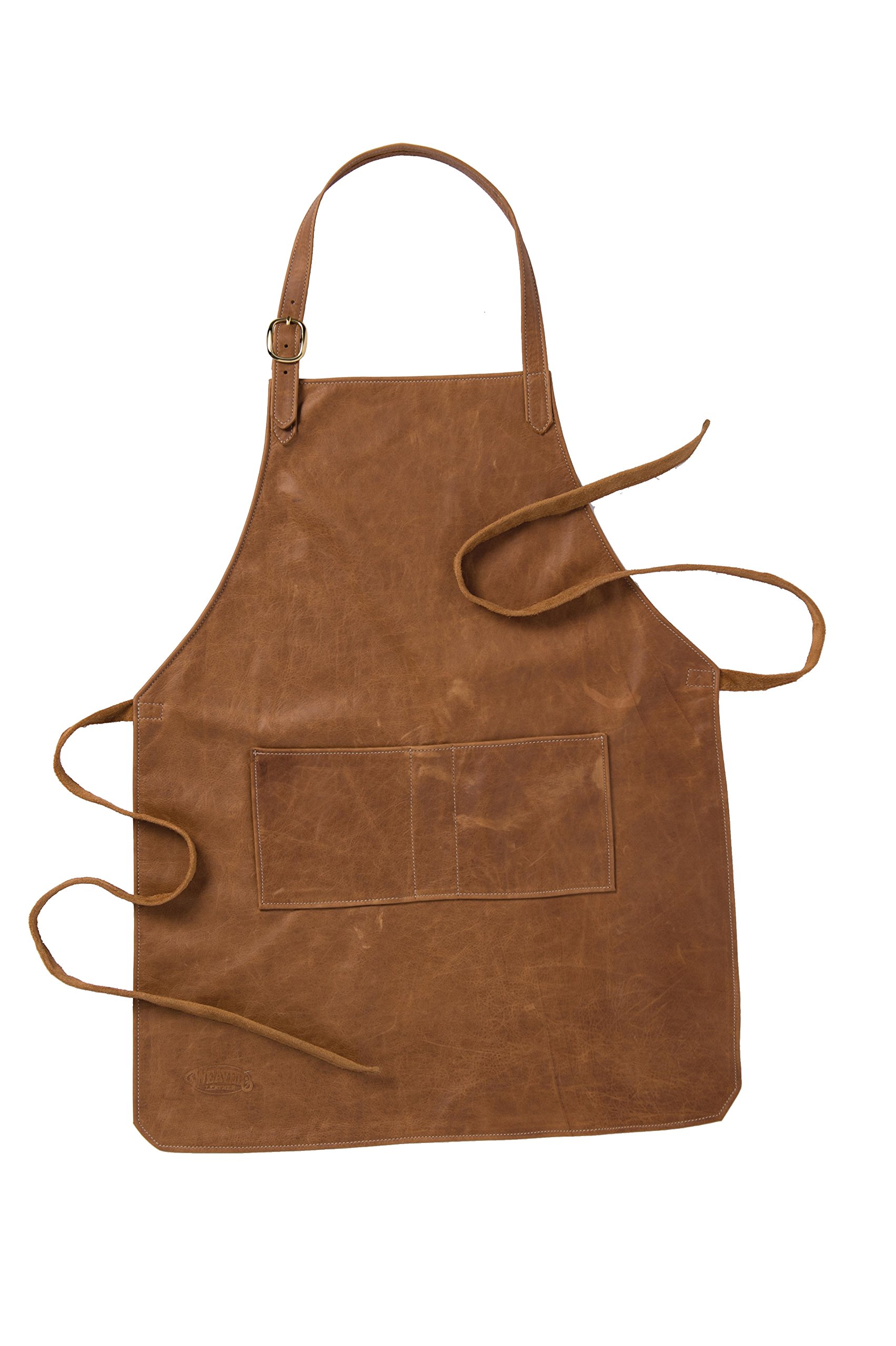 Premium Weaver Leather Apron for Men & Women - Durable & Adjustable One Size Fits All - Perfect for BBQ, Cooking, Woodworking & Crafting