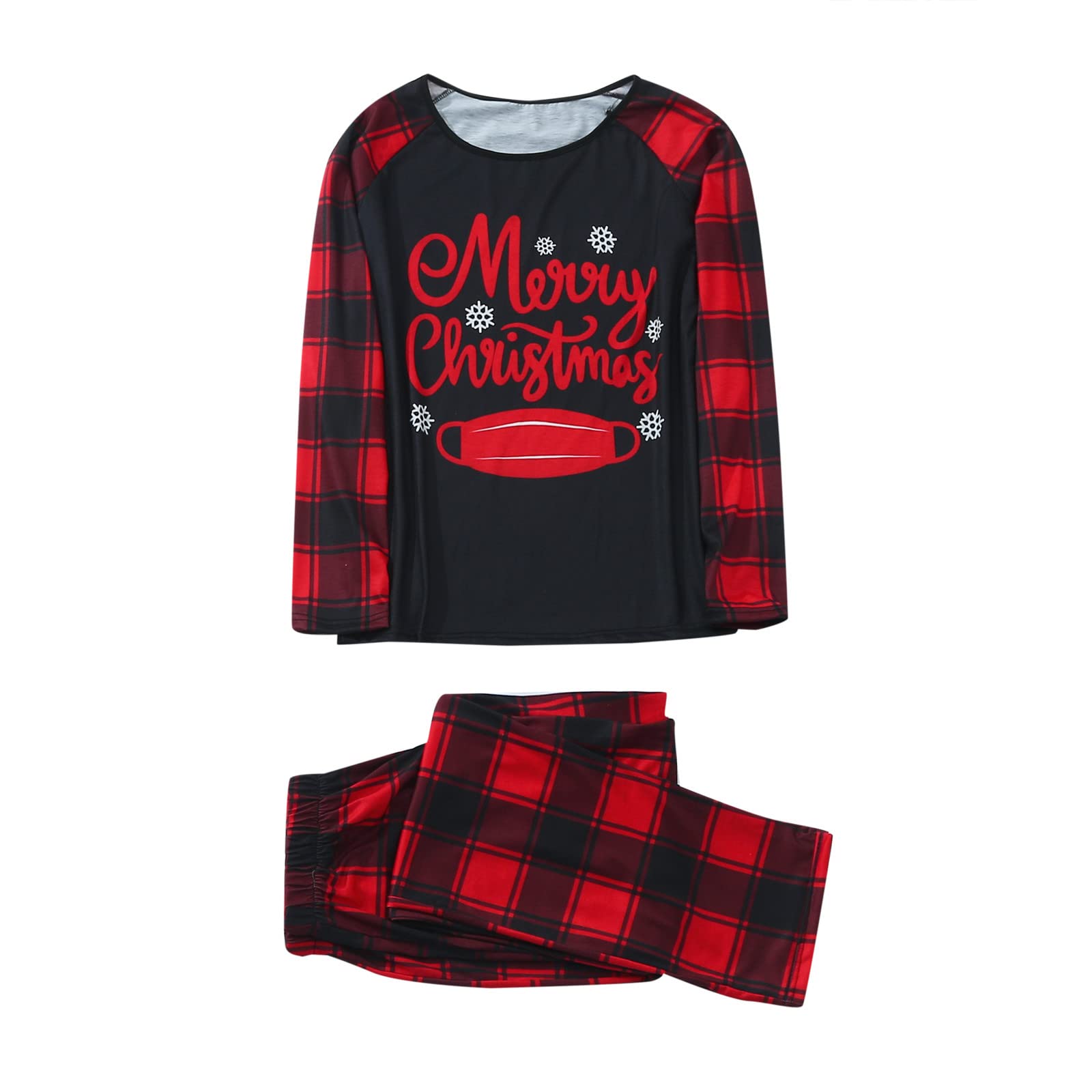 Christmas Women's Mommy Print Blouse & Pants Set | Xmas Family Matching Pajamas | Holiday Family Outfits | Cozy Christmas Eve & Winter Family Photos