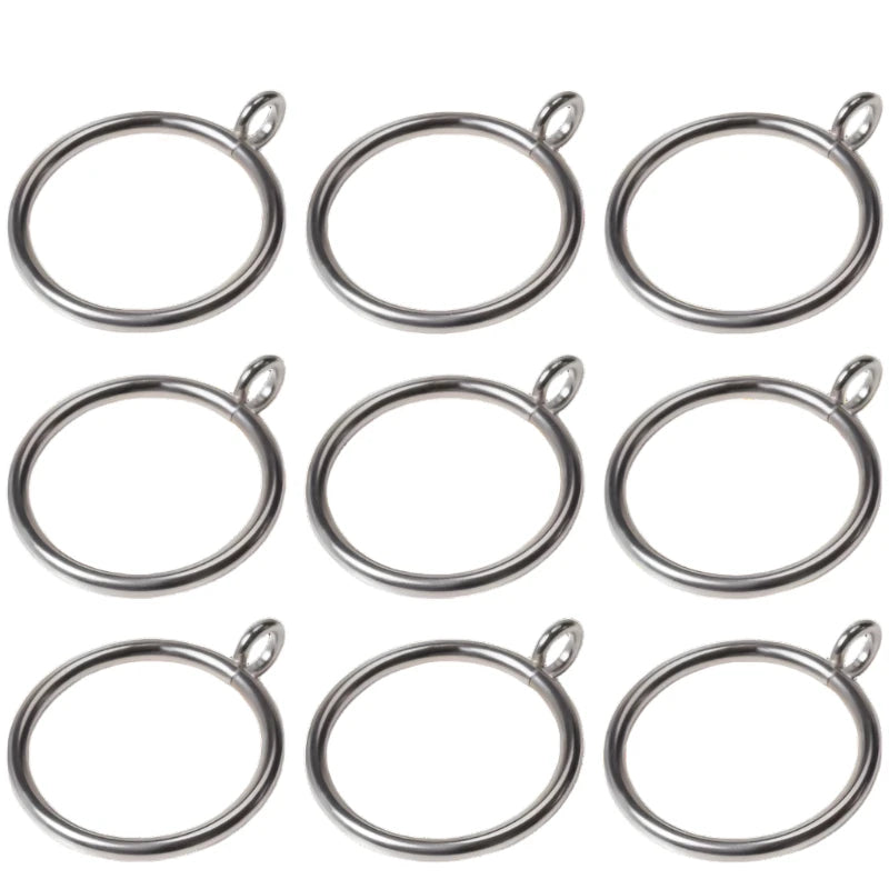 Heavy Duty Metal Curtain Rings with Eyelets - 32 Pack for Durable Drapery Hooks, Blackout Curtain Hangers - Perfect for Home, Office, and Hotel Window Treatments