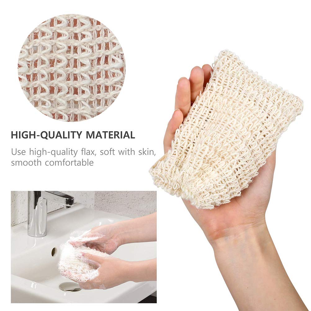 BUYGOO 30 Pack Natural Sisal Mesh Soap Saver Bags - Exfoliating Soap Holder with Drawstring for Bath, Shower & Travel | Handmade Eco-Friendly Soap Storage for Gentle Skin Cleansing