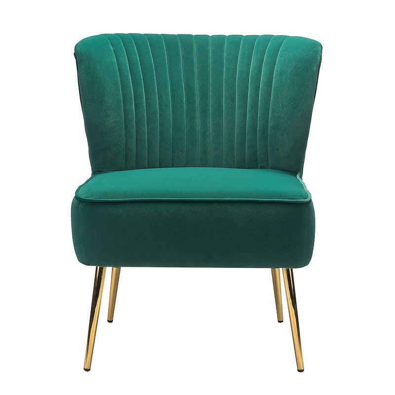 Lola Velvet Side Chair - Modern Upholstered Accent Chair for Living Room, Bedroom & Office - Soft Velvet Fabric with Sturdy Wooden Legs - Perfect for Dining, Lounge & Home Decor