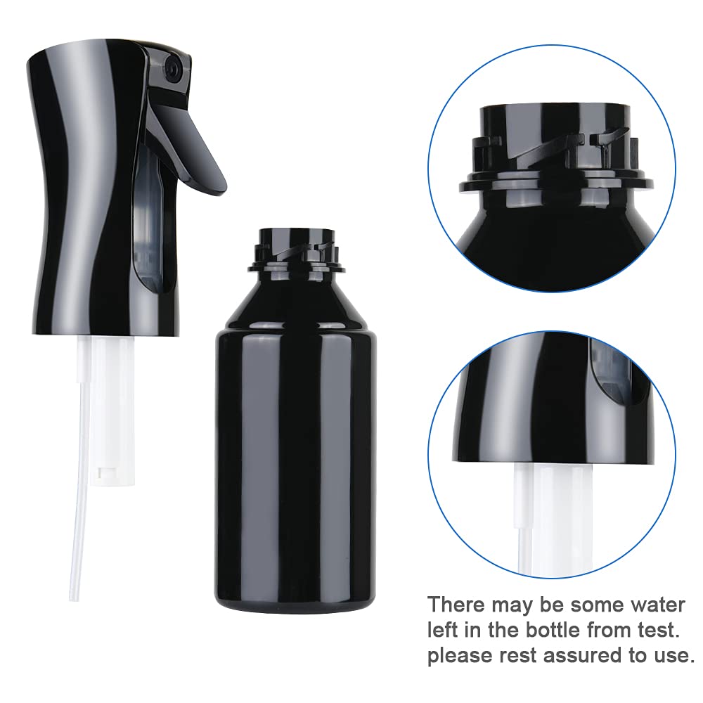 URAQT Continuous Fine Mist Spray Bottle - 200ML Empty Water Mister for Hair Styling, Salon Use, Plants, Pets & Home Cleaning | Perfect for Hairdressing, Gardening, Pet Grooming & Household Cleaning