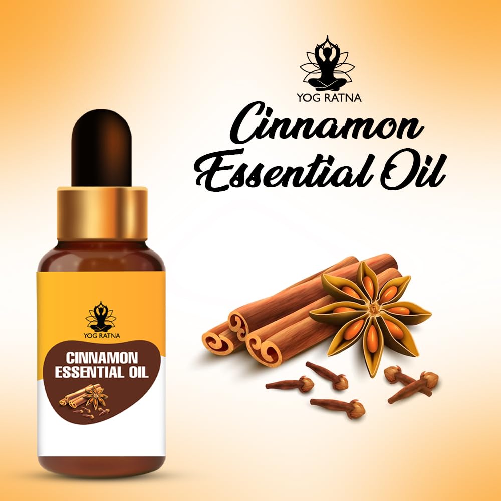 100% Pure Natural Cinnamon Essential Oil for Skin & Hair Care, Home Aromatherapy Diffuser, Undiluted Therapeutic Grade (30ml) - Perfect for Relaxation, Massage & DIY Beauty Products