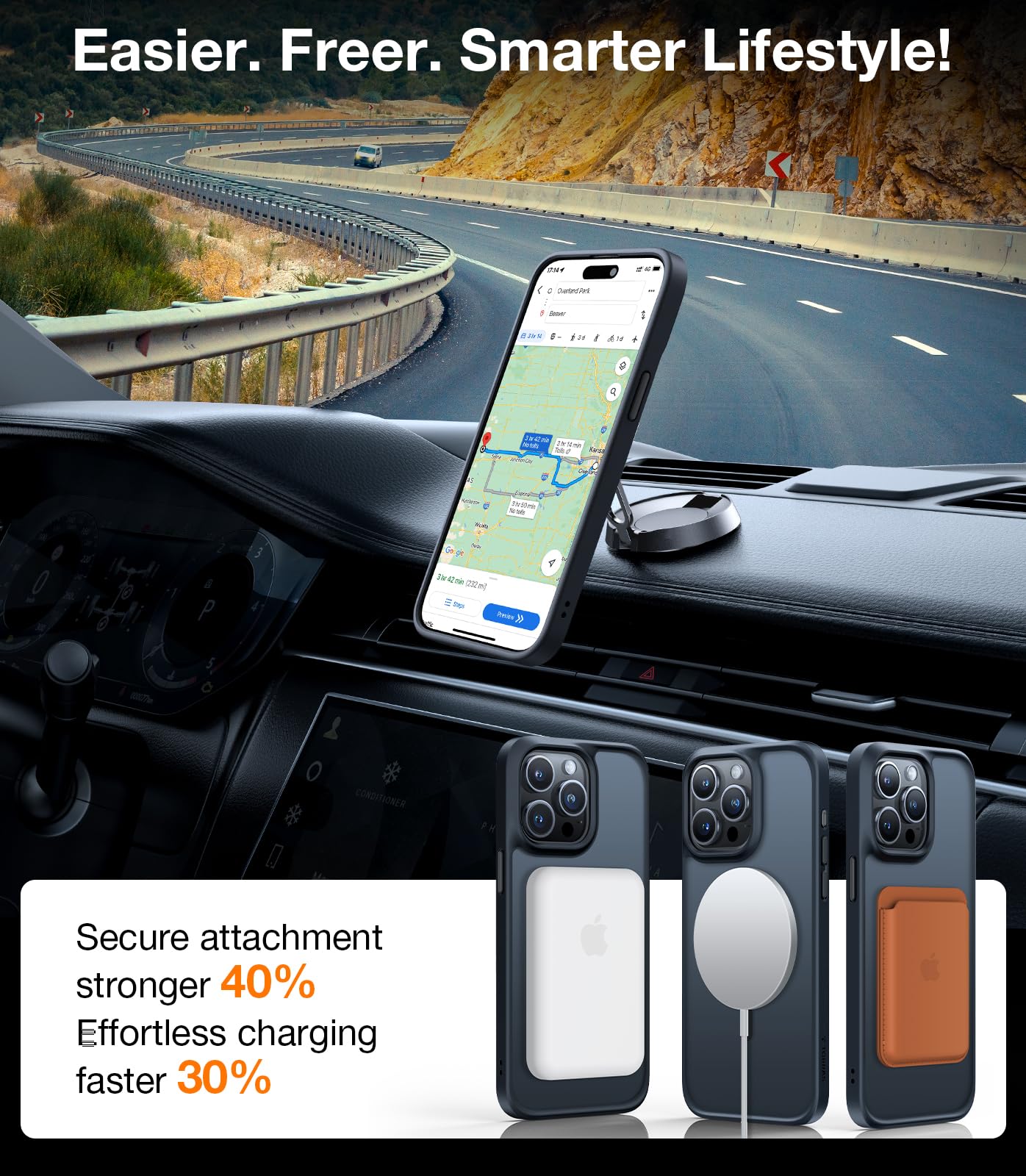 TORRAS Magnetic iPhone 12 Pro Max Case - Military Grade Drop Protection | MagSafe Compatible | Slim Translucent Hard PC with Soft Anti-Fingerprint Coating | Perfect for Everyday Use, Travel & Outdoor Activities (Black)