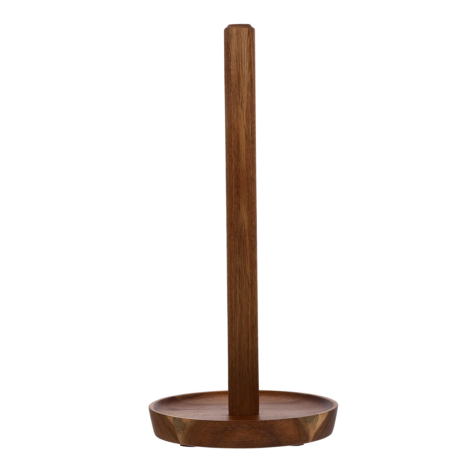 Rustic Bamboo Paper Towel Holder - Slim Countertop Tissue Dispenser for Kitchen, Dining Room & Bathroom | Wooden Toilet Paper Stand with Cabilock Design | Perfect for Farmhouse, RV, and Small Spaces