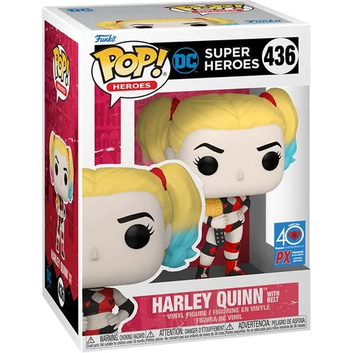 DC Comics Harley Quinn with Belt Pop! Vinyl Figure - Previews Exclusive #436 - Collectible Action Figure for Fans, Gifts & Display