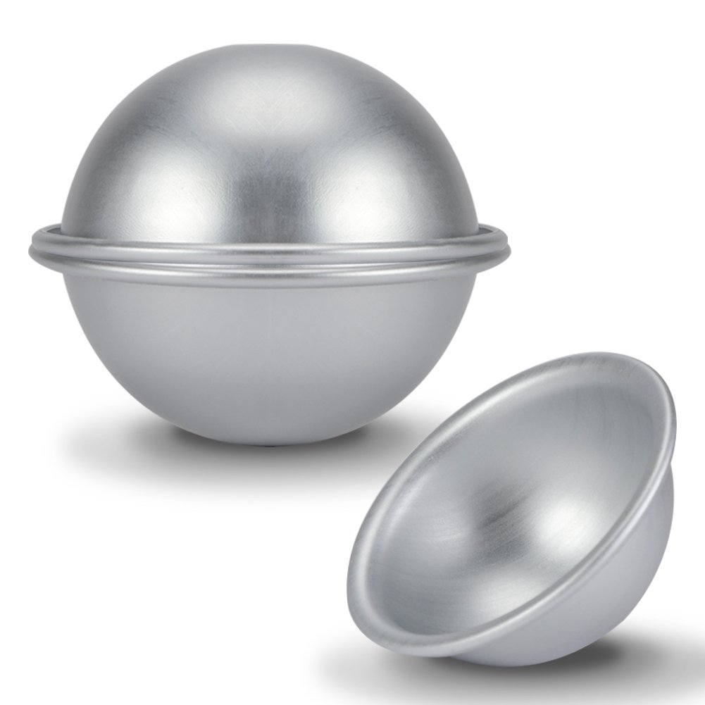 8cm Semicircle Aluminum Alloy Cake Pan - Hemispherical Chiffon Cake Mold for Baking Soft Sponge Cakes, Desserts & Puddings | Perfect for Birthday Parties, Tea Time & Home Baking