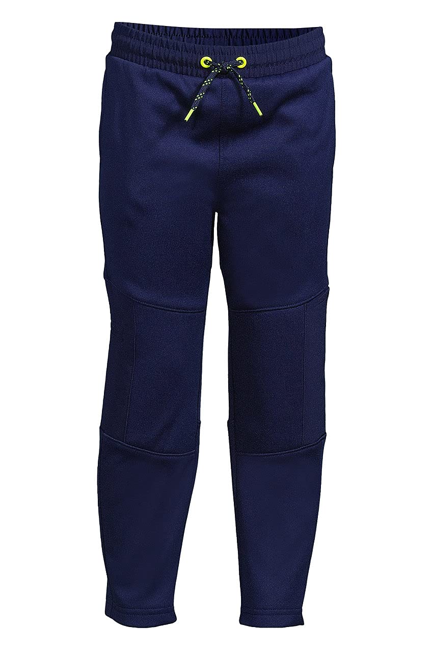 Lands' End Boys Iron Knee Active Tech Fleece Tricot Pants - Warm & Durable Winter Pants for Kids Outdoor Play, School & Sports Activities