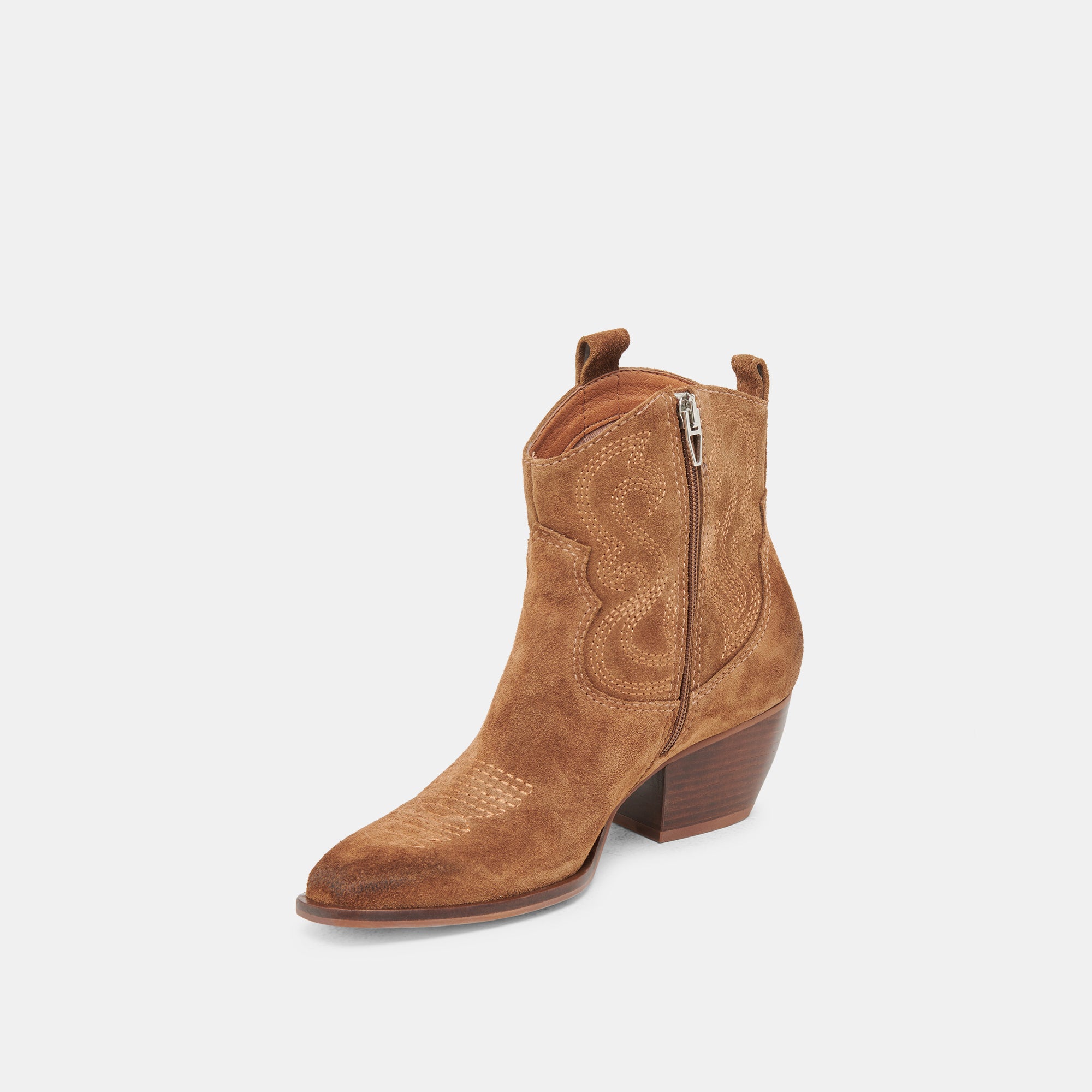 SHANIA Women's Brown Suede Booties - Stylish & Comfortable Ankle Boots for Fall & Winter Fashion
