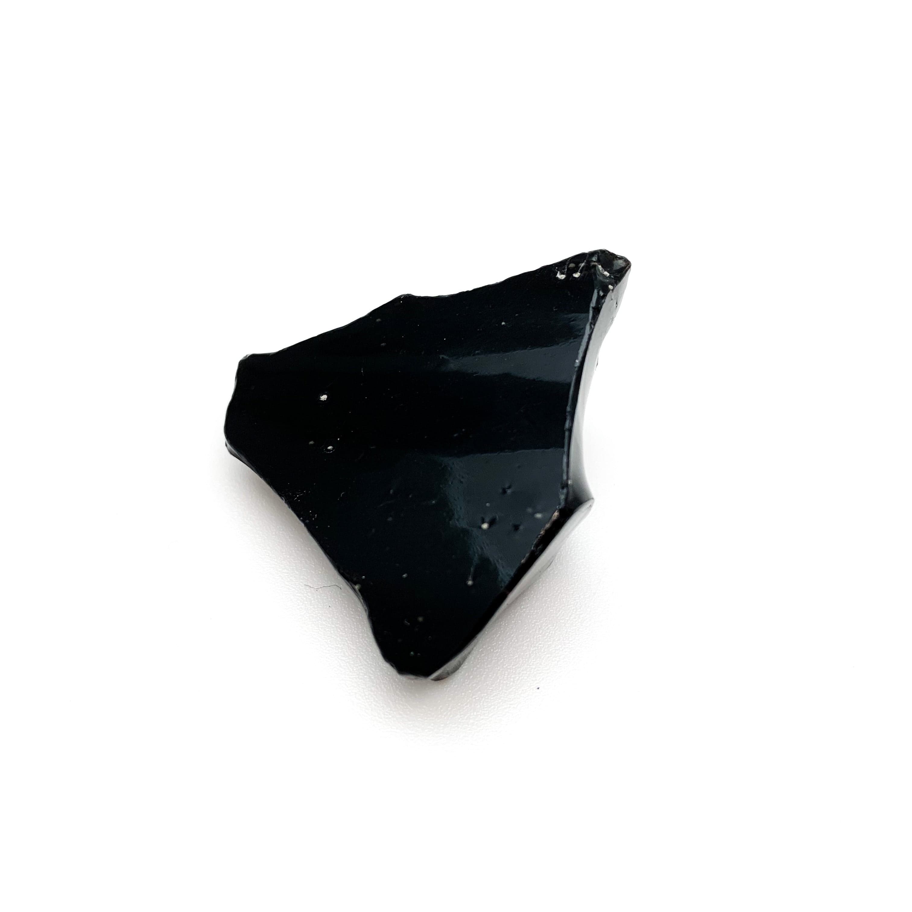 Black Obsidian Rough Pocket Stone - Natural Healing Crystal for Stress Relief, Meditation & Protection | Portable Worry Stone for Anxiety, Focus & Emotional Balance | Perfect for Home, Office & Travel Use