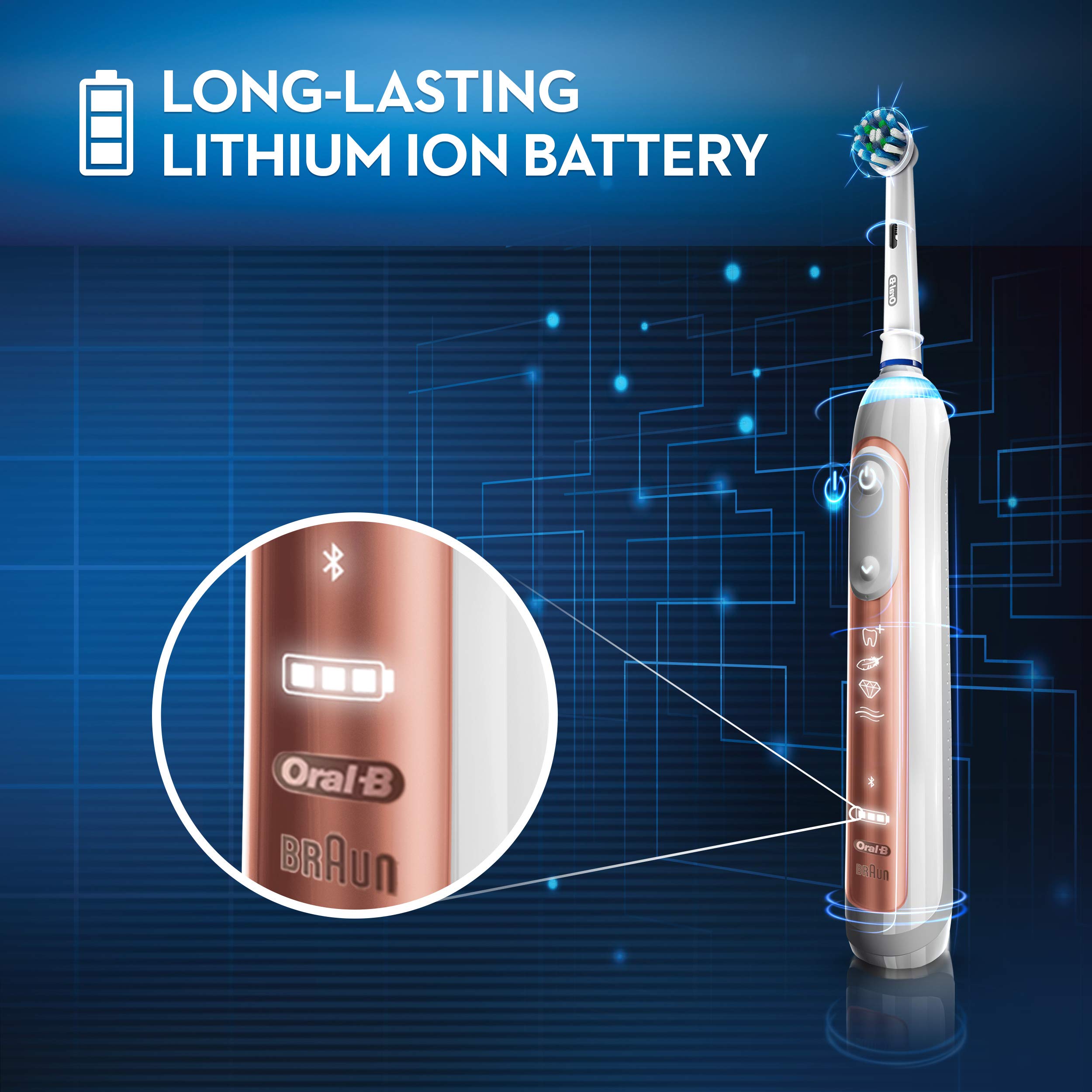 Oral-B Pro 6000 Smart Series Electric Toothbrush with Bluetooth Connectivity, Rose Gold - Perfect for Travel & Daily Oral Care Routine