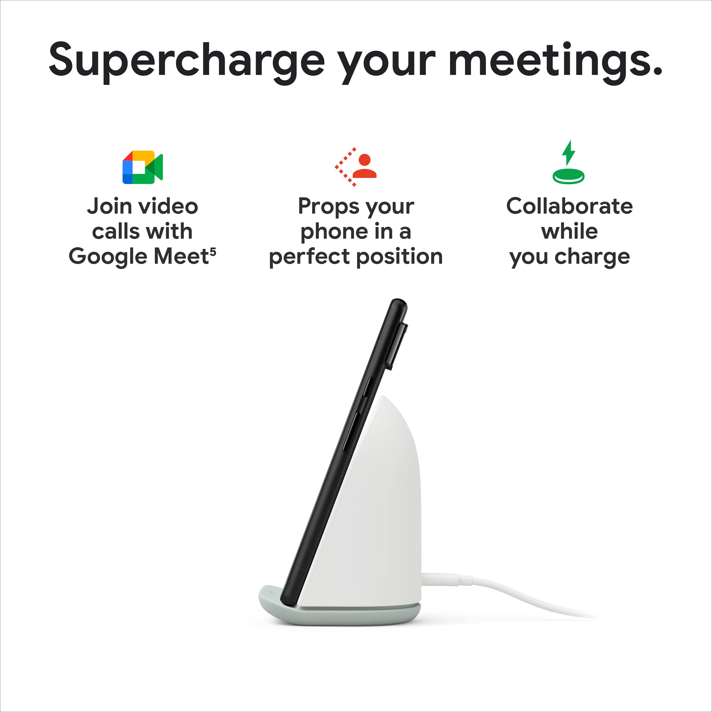 Google Pixel Stand 2nd Gen Wireless Charger - Fast Qi-Certified Charging for Pixel Phones & Compatible Devices - Perfect for Home, Office & Nightstand Use