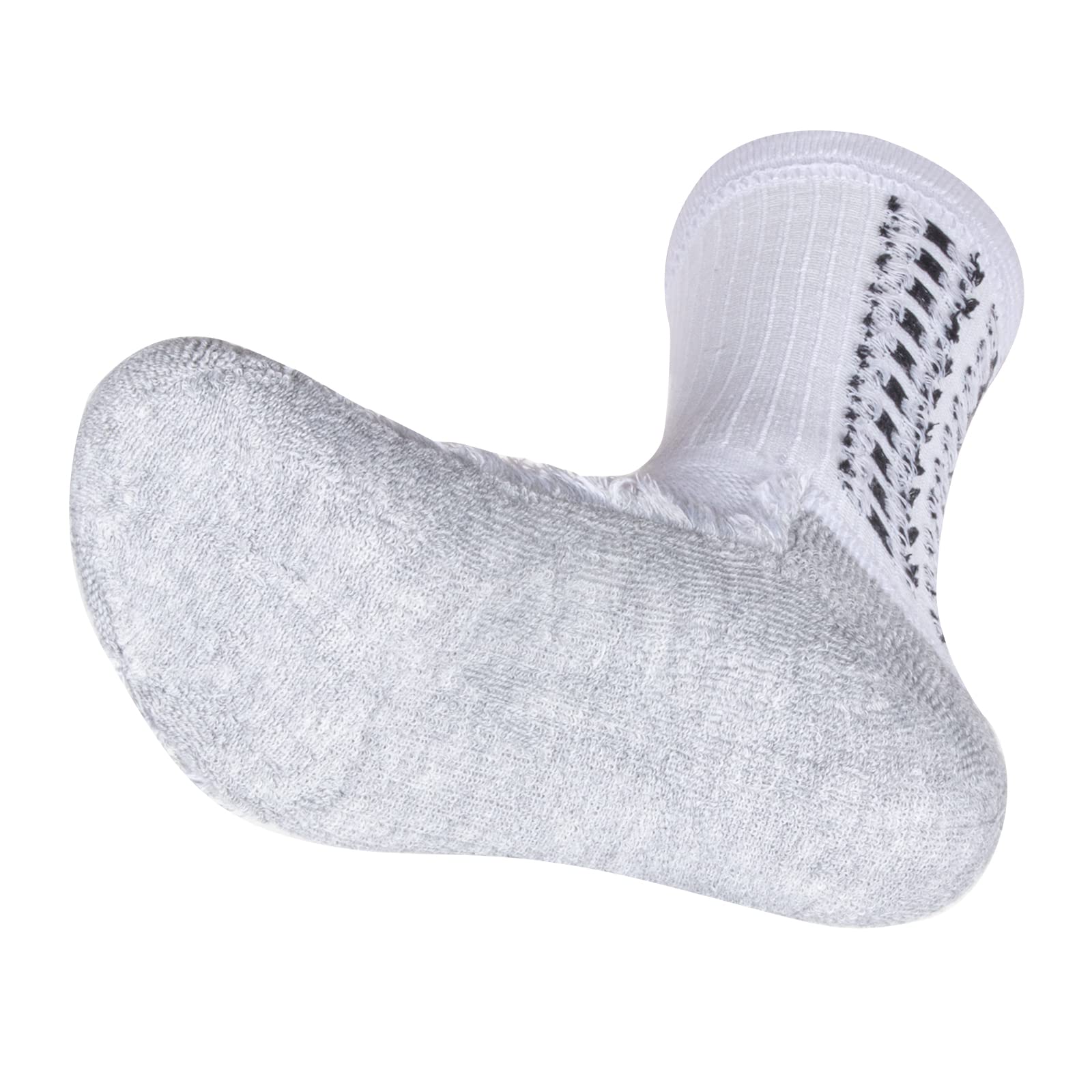 YUEDGE Men's Non-Slip Soccer Grip Socks - Cushioned Crew Athletic Socks for Basketball, Pilates & Sports (3 Pairs) - Perfect for Training, Gym Workouts & Active Lifestyles