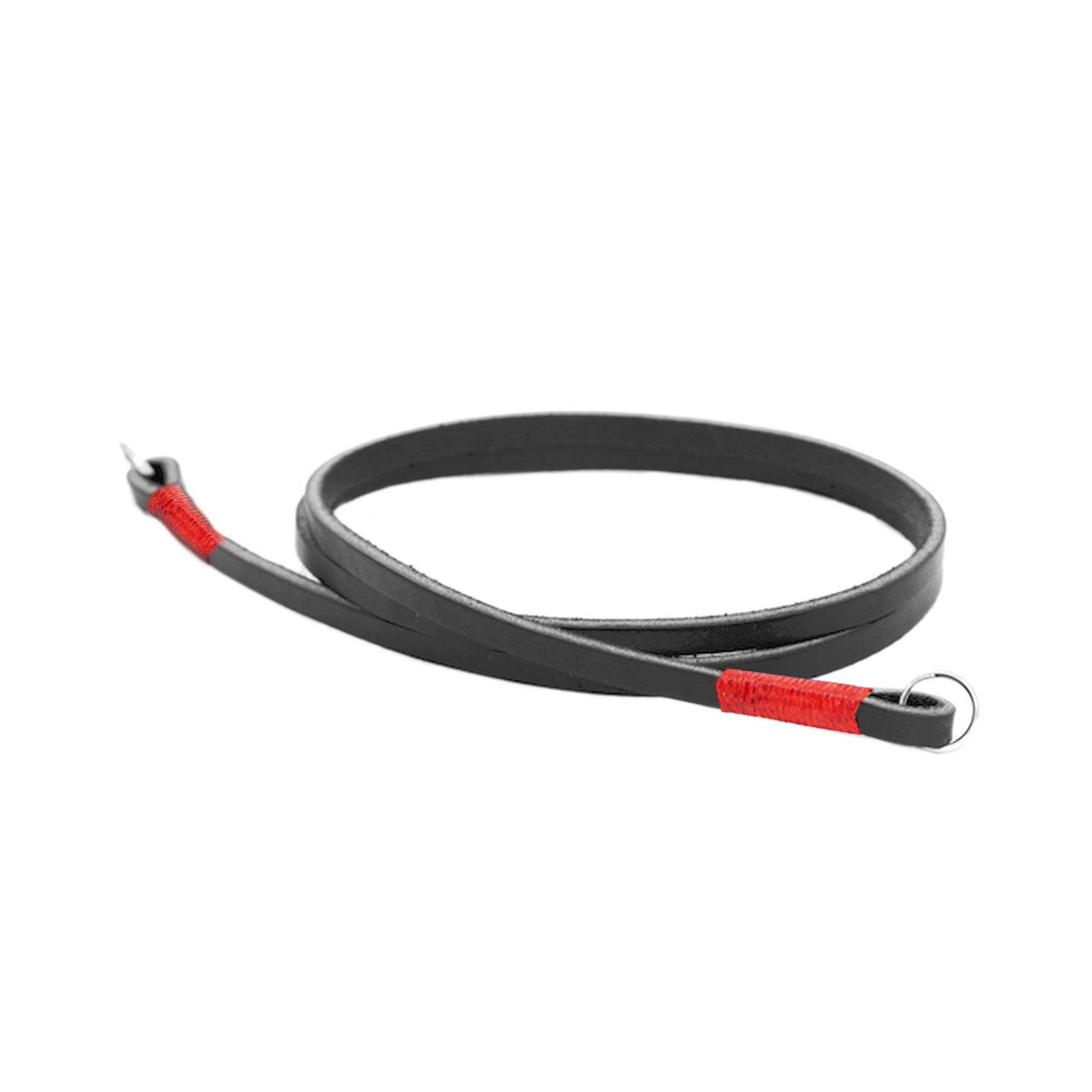 Gordy's 50in Horizontal Leather Lug Mount Neck Strap - Black/Red for DSLR & Mirrorless Cameras - Perfect for Photographers & Videographers