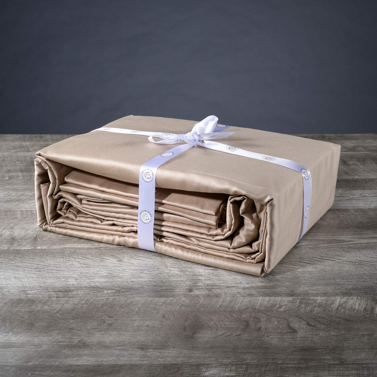 GOTS Certified 100% Organic Cotton Sheets - Vegan & Eco-Friendly Queen Size 4-Piece Bedding Set | 300 Thread Count Luxuriously Soft | Made in Portugal | Perfect for Sustainable Home & Eco-Conscious Sleepers | Beige