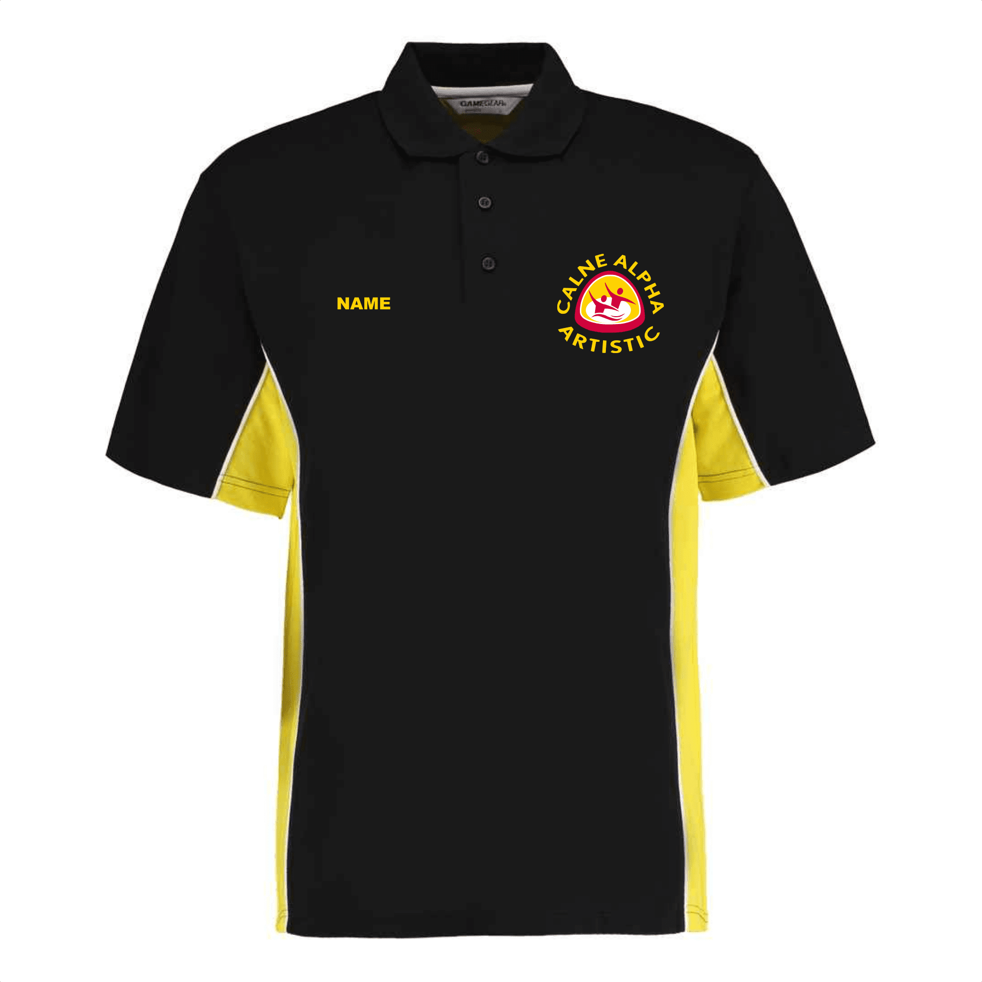 Calne Alpha Artistic Team Polo Shirt - Premium Cotton Men's Performance Polo for Golf, Work & Casual Wear - Breathable & Comfortable for Sports & Office