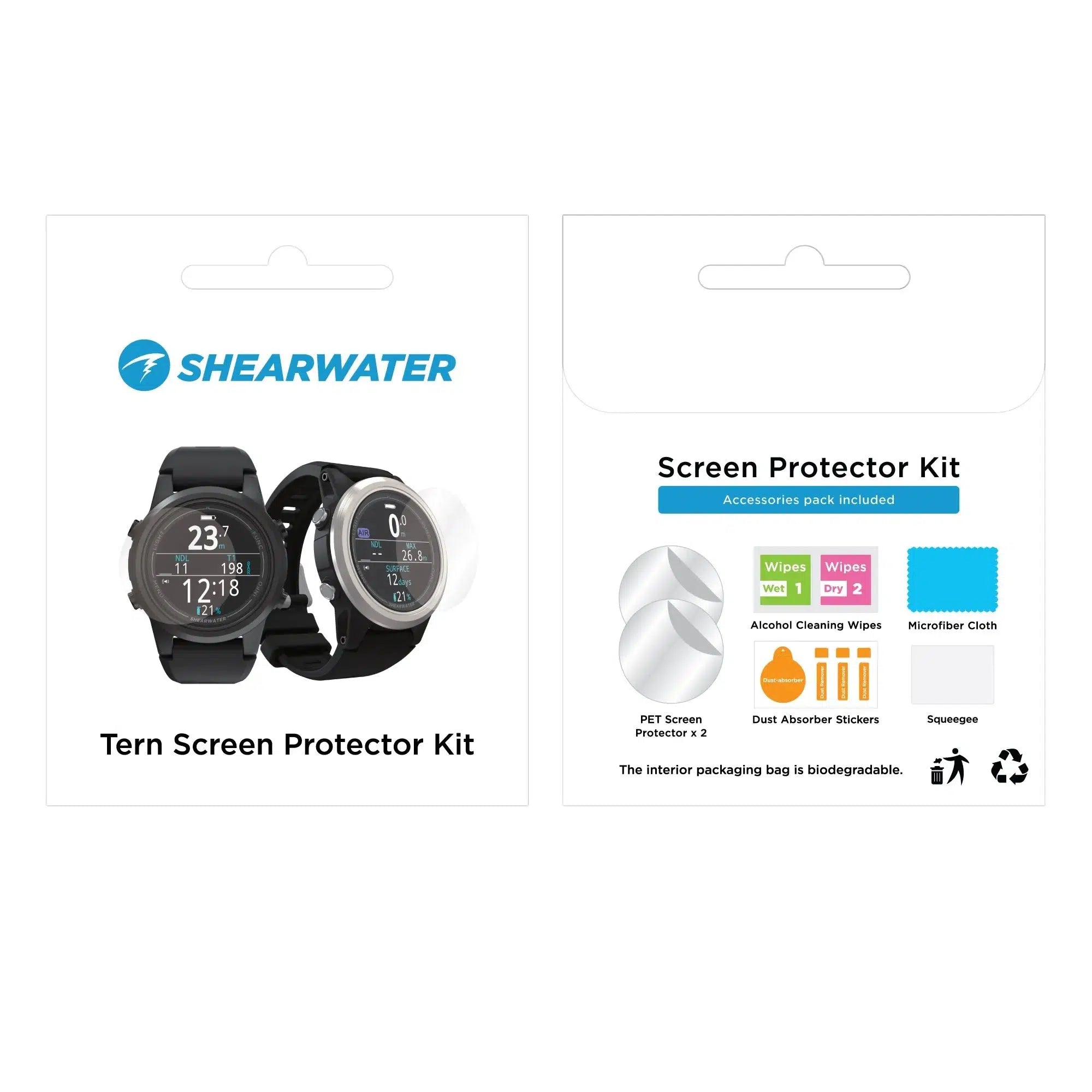 Shearwater Tern & Tern TX Dive Computer Screen Protector - HD Clear Tempered Glass for Scuba Diving & Snorkeling - Scratch Resistant & Bubble Free Installation