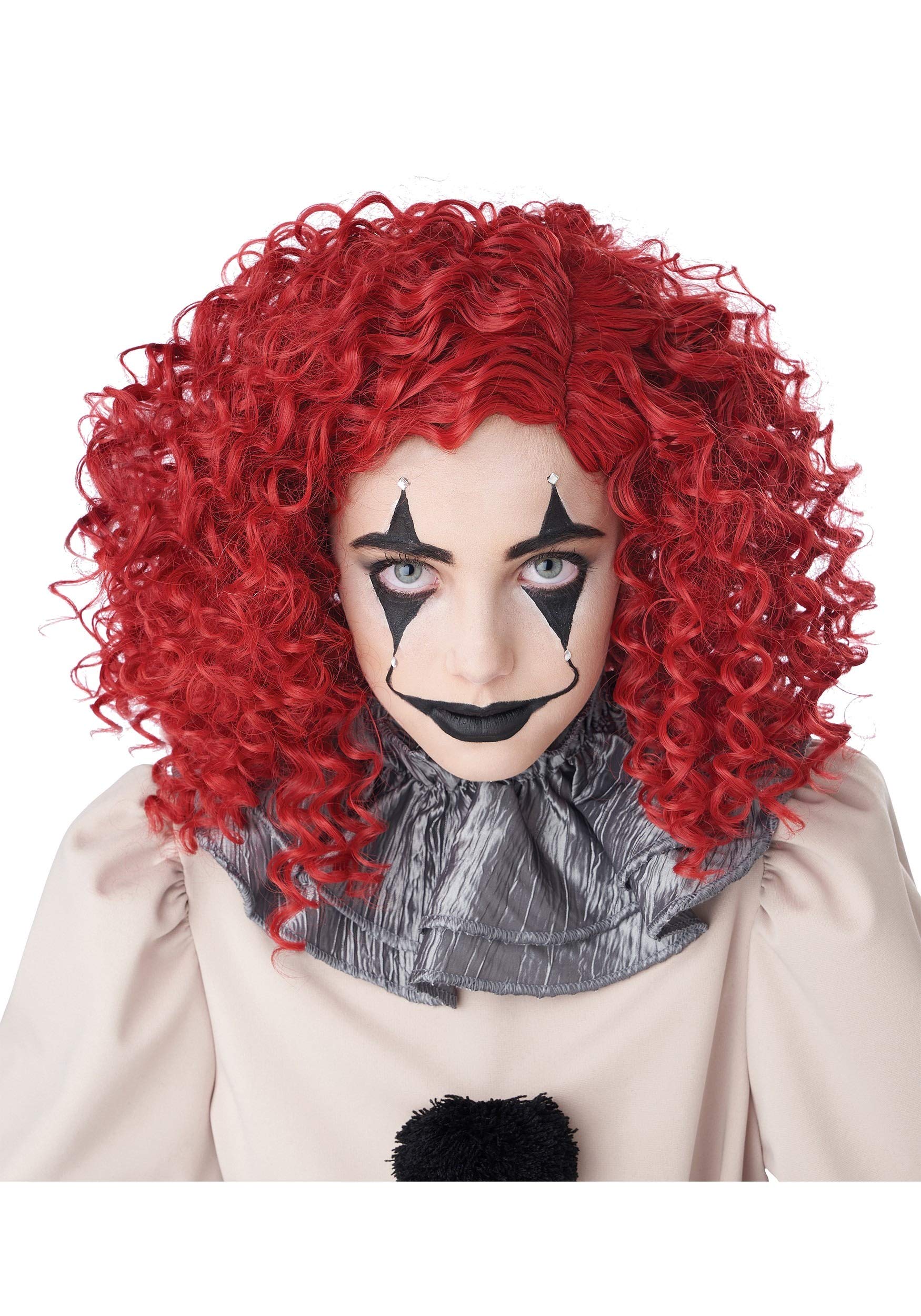 Vintage Corkscrew Clown Wig with Red Curls - Perfect for Halloween Costumes, Circus Performances & Cosplay Parties