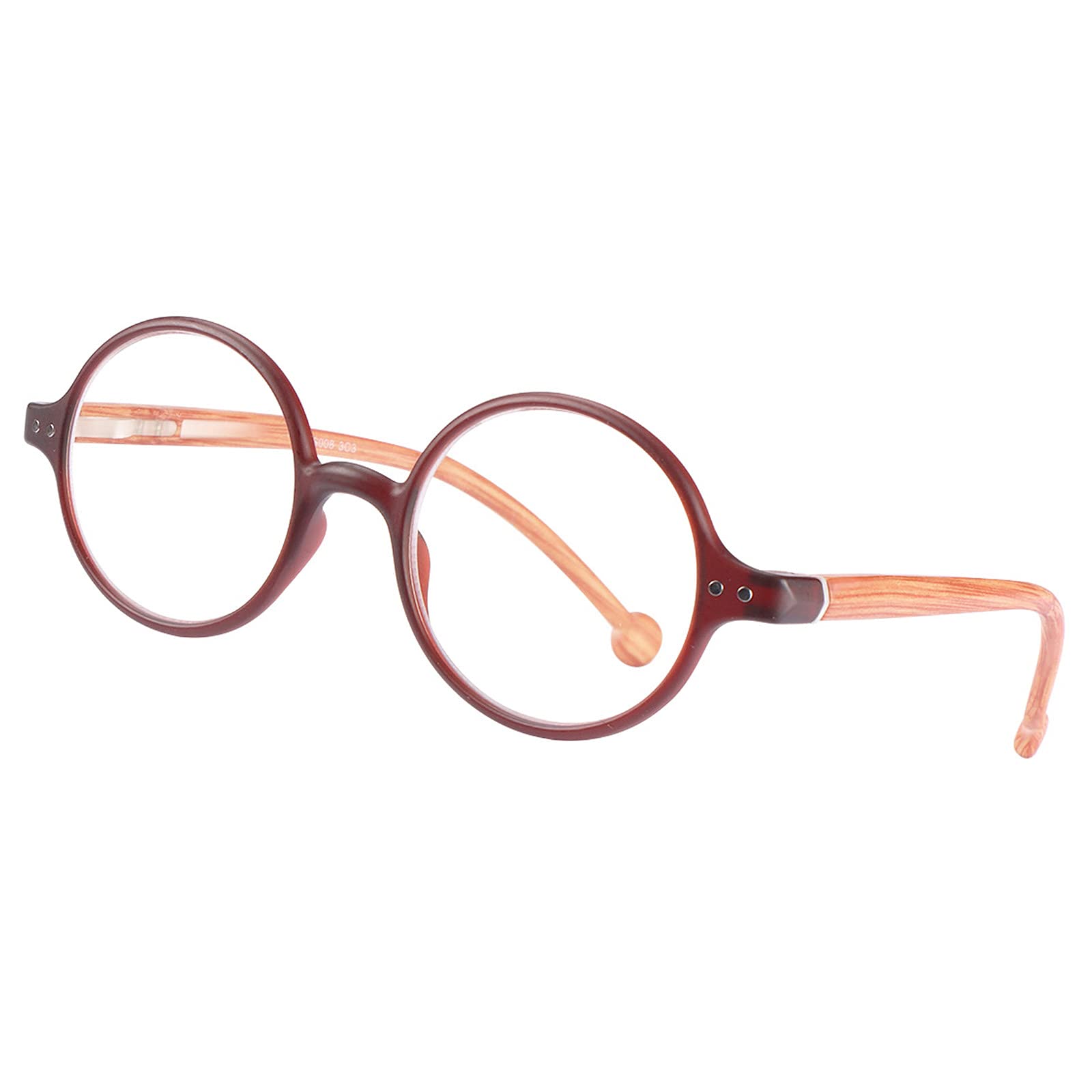 Blue Light Blocking Reading Glasses for Women & Men - Round Frame Computer Glasses with Anti-UV Protection - Perfect for Office Work, Screen Time & Night Reading