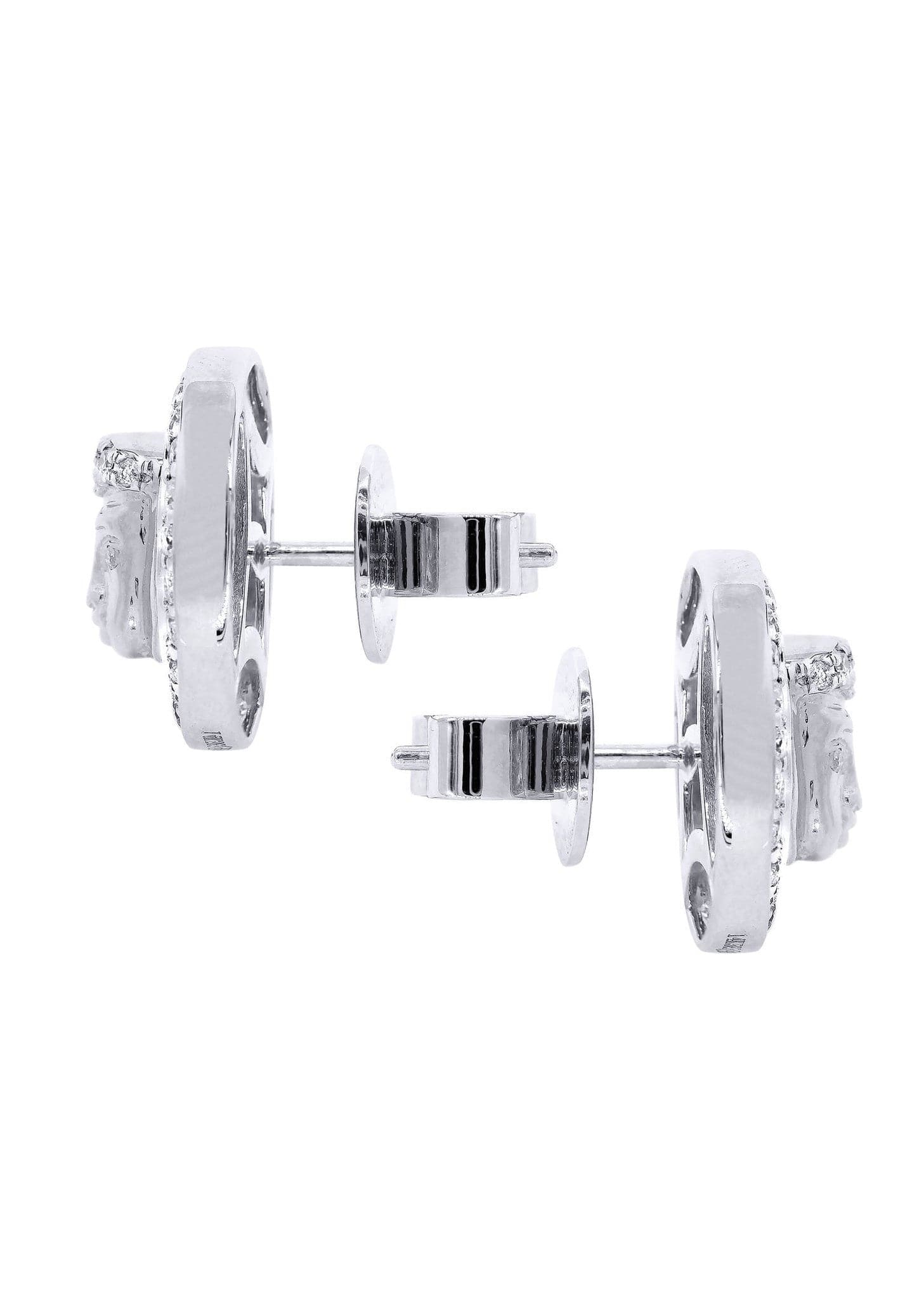 14K White Gold Diamond Earrings for Men | 0.84 Carat Studs | Perfect for Gifts, Weddings & Special Occasions