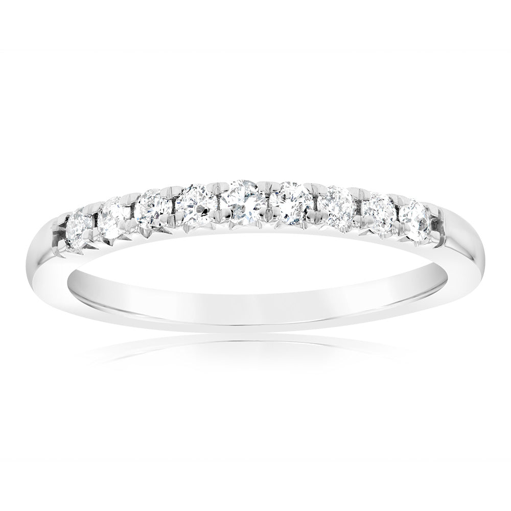1/4 Carat Diamond Eternity Ring in 10K White Gold - Perfect for Anniversaries, Weddings & Special Occasions