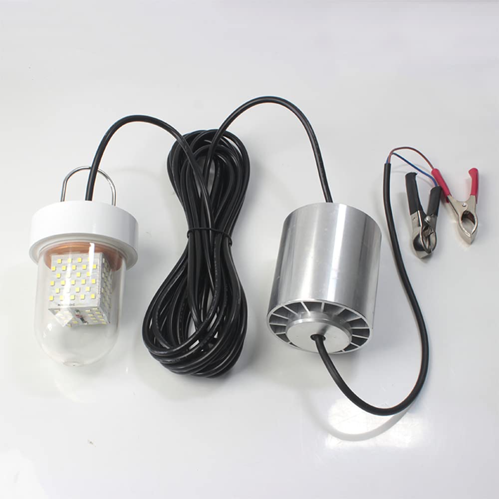 Submersible Underwater Fishing Light for Squid & Fish - 12V-24V DC Night Fishing Lamp - Perfect for Night Fishing, Crabbing, and Underwater Exploration