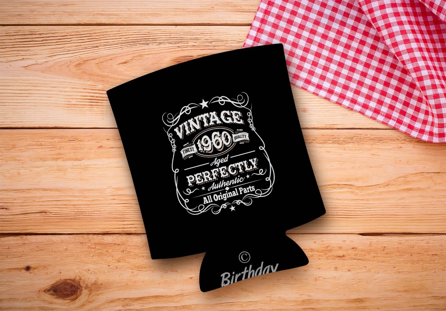 Vintage 1960s Themed 65th Birthday Party Supplies - 96 Pack Retro Can Coolers & Drink Sleeves for Beer, Soda & Cocktails - Perfect for 1960s Themed Parties, Milestone Birthdays & Retro Celebrations