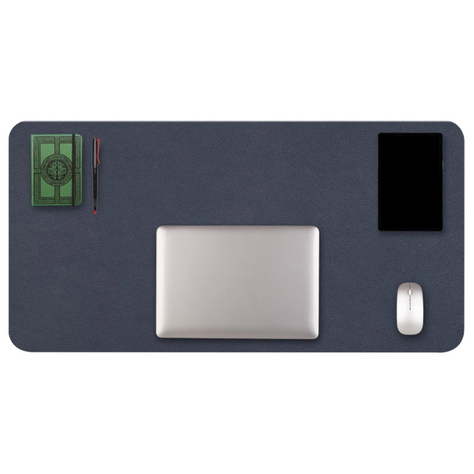 Non-Slip Large Gaming Mouse Pad (120x60cm) - Waterproof PU Leather Desk Mat for PC, Laptop & Keyboard | Reversible Dark Blue Design | Perfect for Gaming, Office & Home Workspace