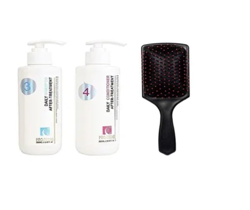 Pro Tech Keratin Shampoo & Conditioner Set (250ml Each) - Repair & Strengthen Damaged Hair for Smooth & Shiny Locks - Perfect for Daily Hair Care & Salon-Quality Results at Home