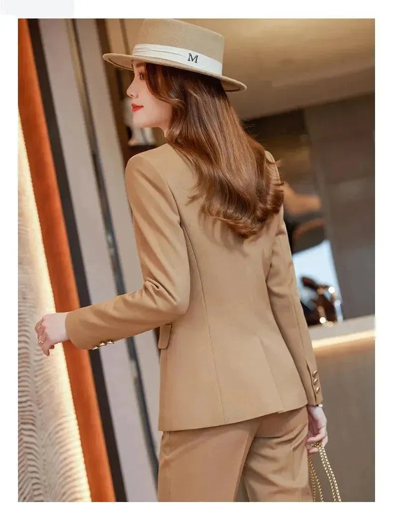 1 Button Women's Pantsuit for Business & Office Wear - Professional Formal Suit for Women - Perfect for Interviews, Meetings & Corporate Events