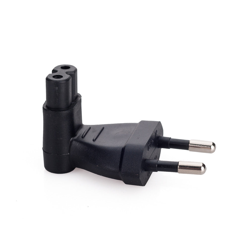 Universal Angled Plug Adapter for Battery Chargers - EU/Europe Travel Power Converter - Perfect for Laptops, Phones & Cameras While Traveling