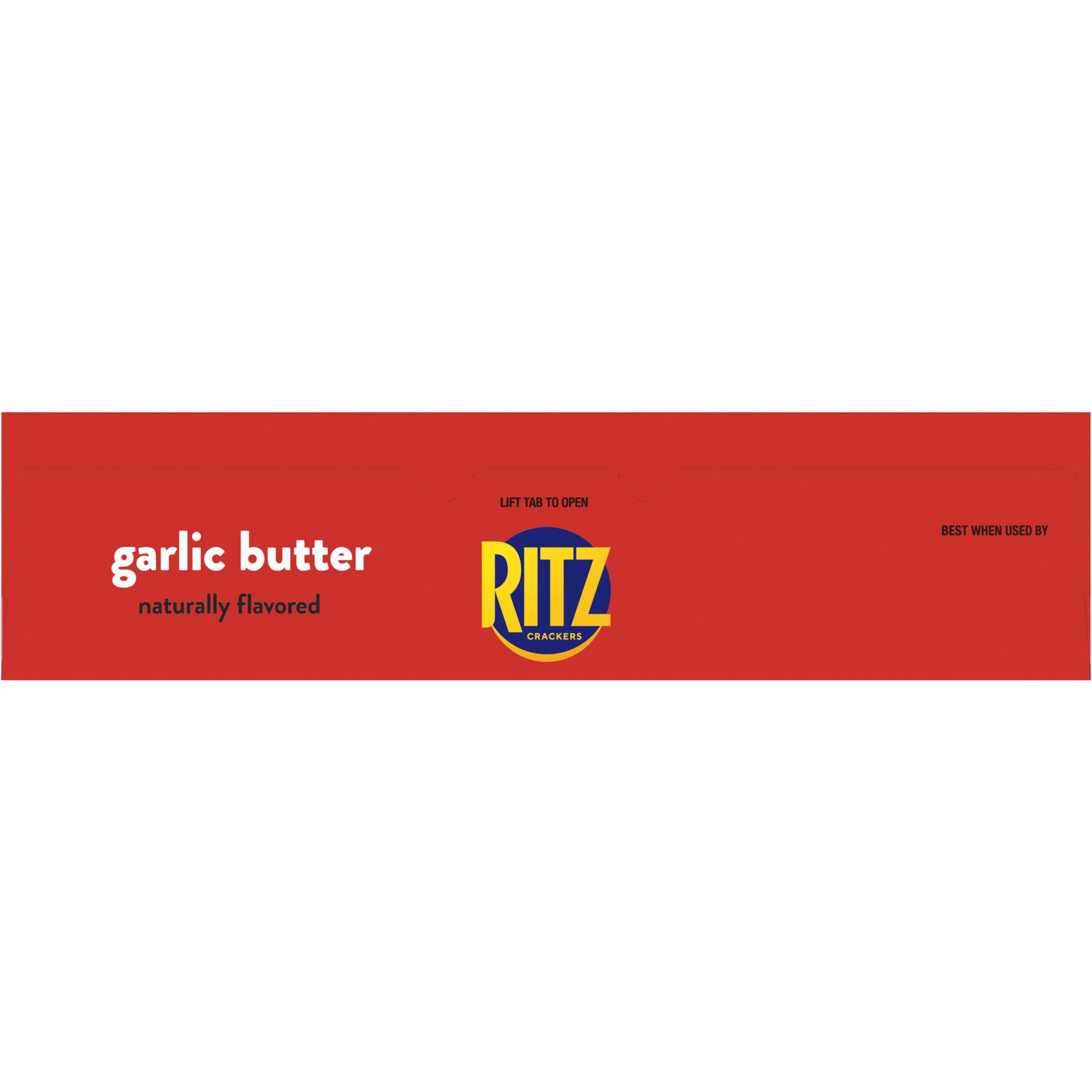 RITZ Garlic Butter Crackers - Delicious Savory Snacks for Kids & Adults - Perfect for Lunch Boxes, Parties & On-the-Go - 13.7 oz Pack