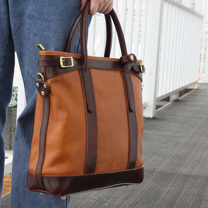 Premium Italian Leather Work Tote Bag for Women - Professional Office Briefcase & Laptop Bag - Stylish Business Handbag for Commuting, Meetings & Travel