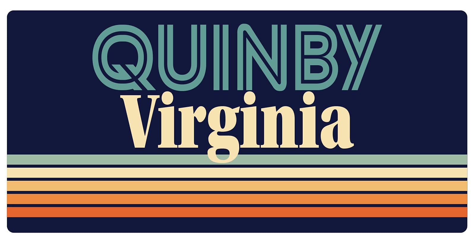 Quinby Virginia 5 x 2.5-Inch Retro Fridge Magnet - Vintage Style Decorative Refrigerator Magnet for Kitchen, Office & Dorm Room Decor