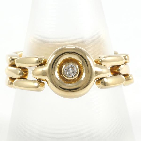 18K Yellow Gold Diamond Ring for Women - Size 16 | Elegant Wedding, Engagement & Anniversary Jewelry Gift