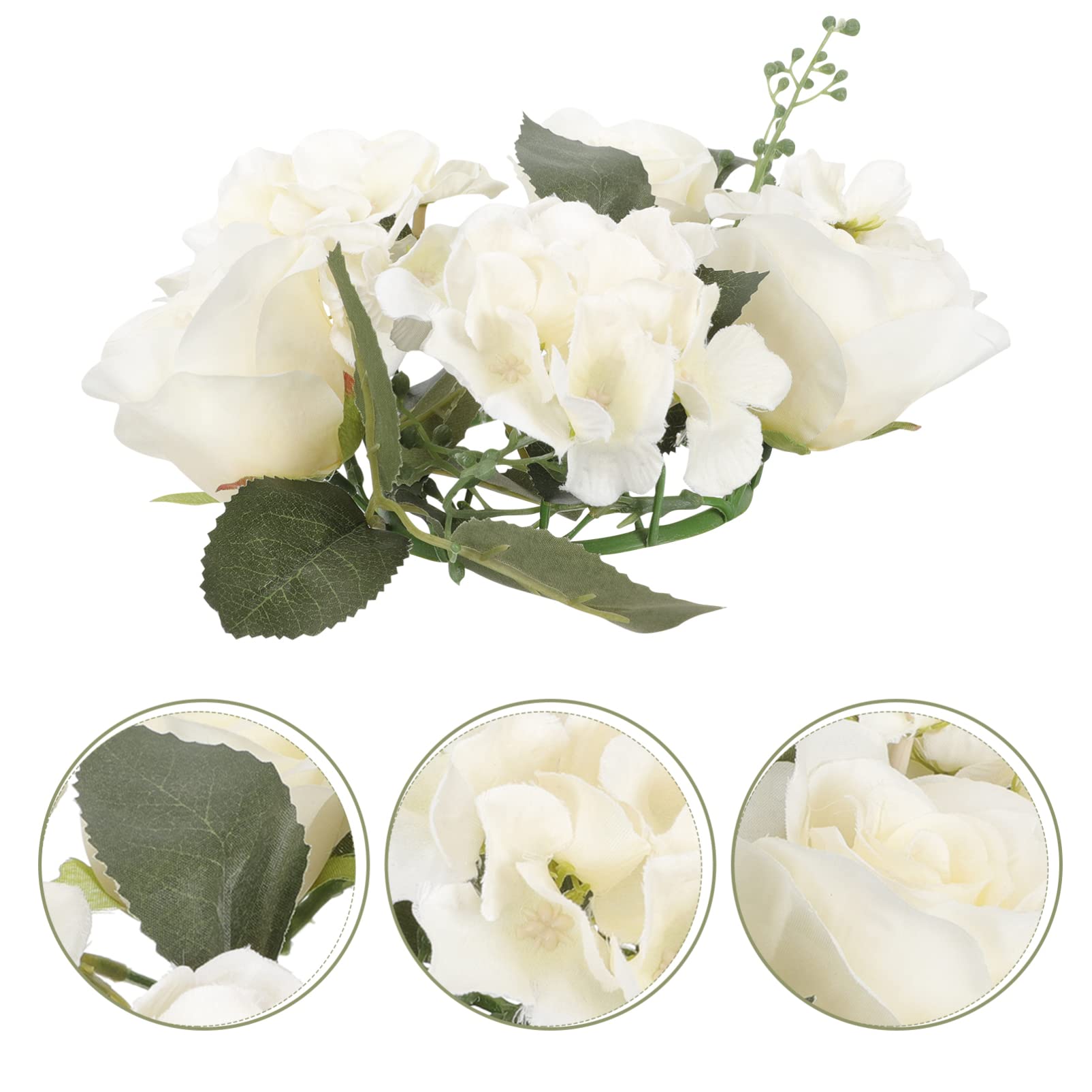 Artificial Rose Flower Garland - Elegant Candlestick Floral Wreath for Wedding, Party & Home Decor - Fake Rose Garland for Table Centerpieces, Wall Decor, and Special Event Decoration