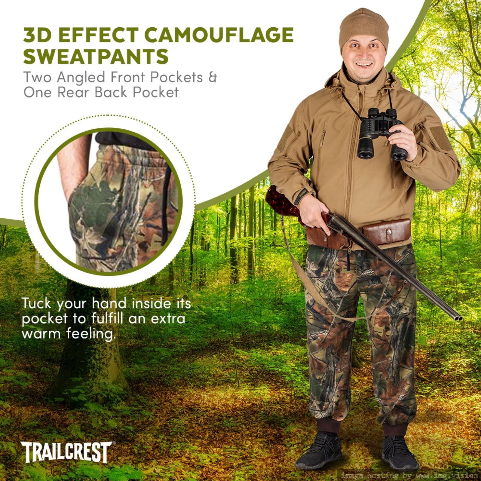 **Treel Boys Camo Jogger Sweatpants - Mossy Oak Pull-On Athletic Pants for Outdoor Play, Hiking & Casual Wear**