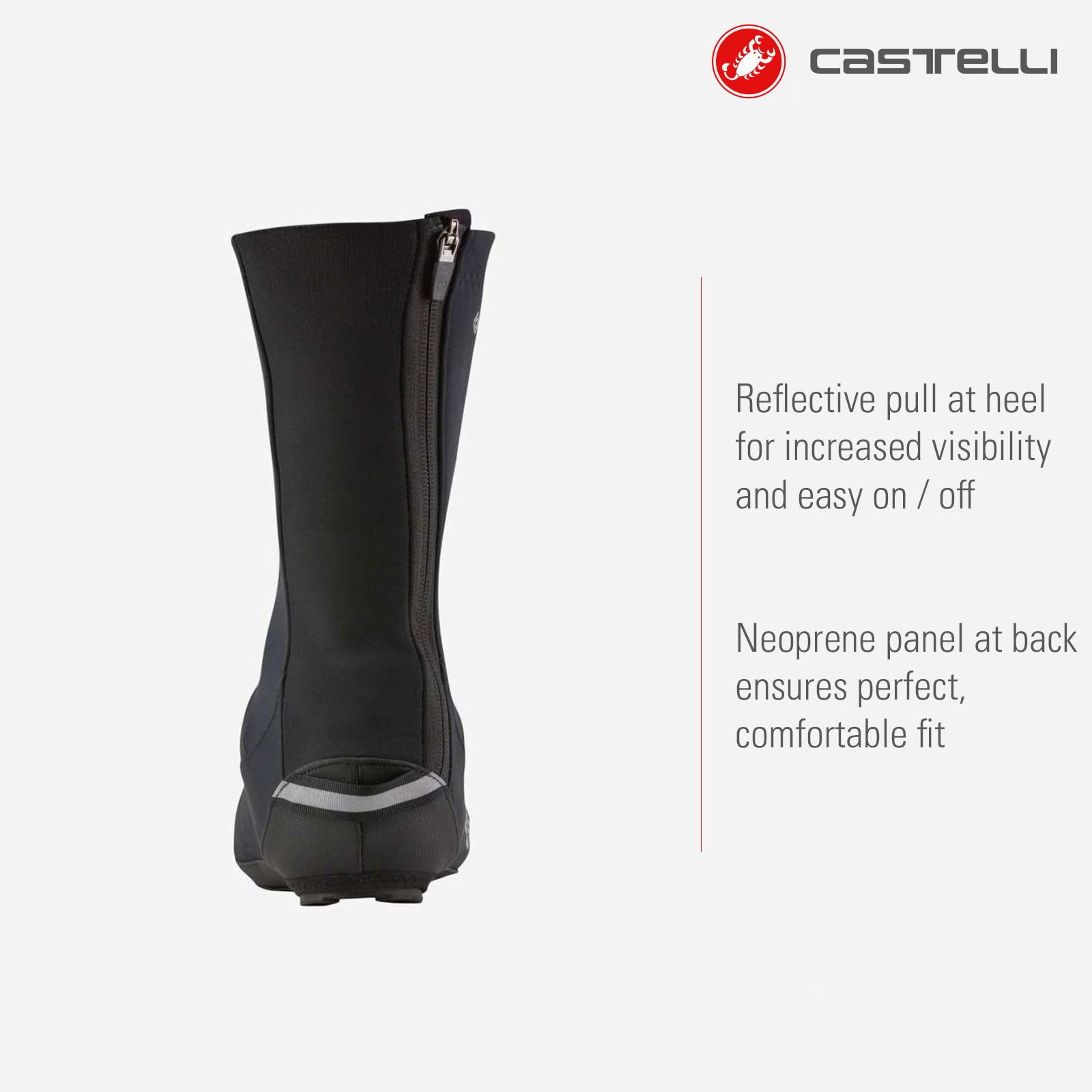 Castelli Men's Espresso Windproof Shoe Covers - Thermal Cycling Overshoes for Road & Mountain Biking - Perfect for Cold Weather Training & Winter Rides